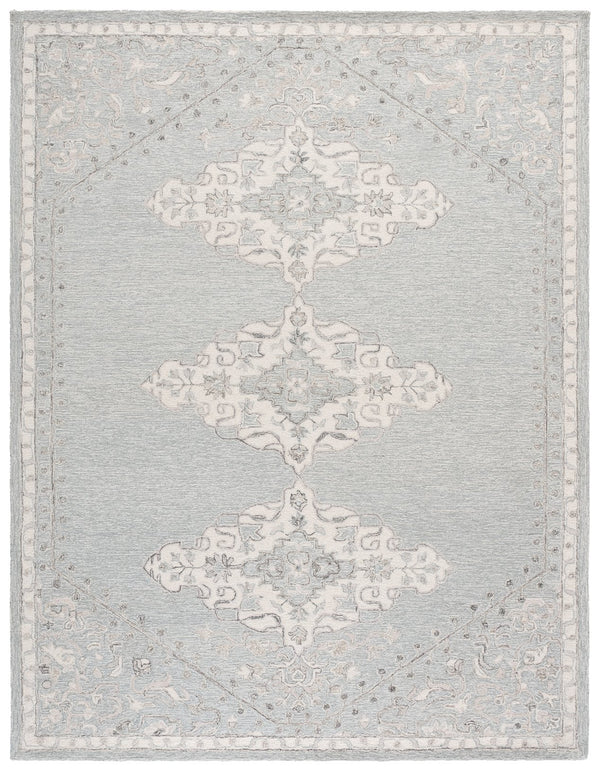 Safavieh Metro Hand‑Tufted Grey Ivory Wool Rug 8X10 Low‑Pile Classic Neutral Design For Living Rooms 8'-0" x 10'-0" MET890F-8