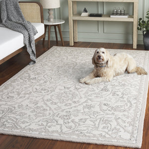 Safavieh Metro Hand‑Tufted Round Ivory Rug — Low‑Profile Wool‑Cotton Blend, Neutral Minimalist Elegance For Home 6'-0" x 6'-0" MET891F-6R