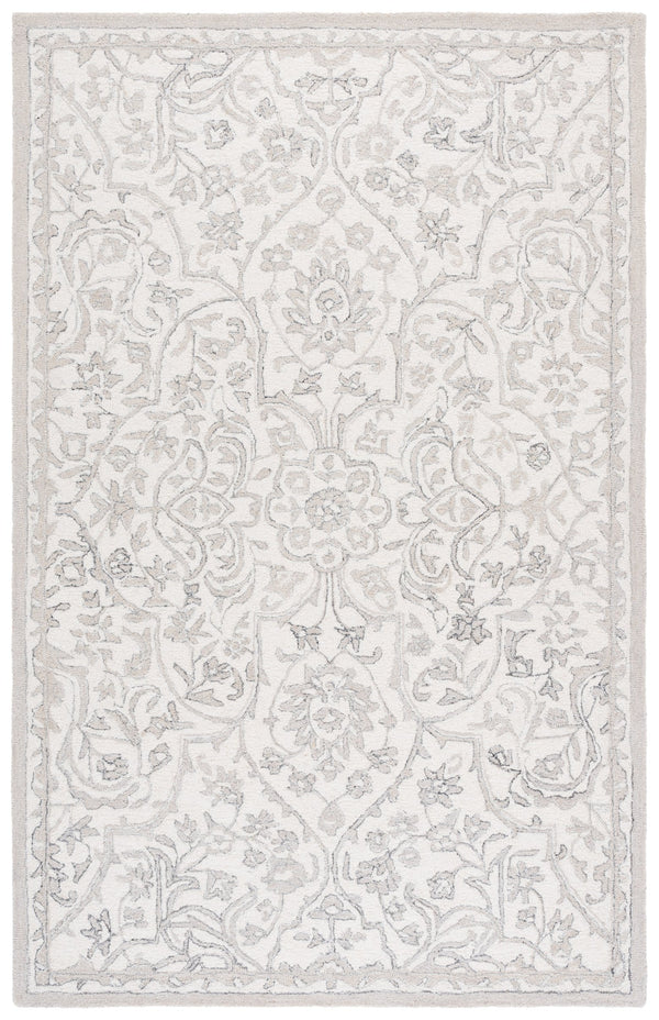 Safavieh Metro Hand-Tufted Ivory Grey Area Rug 8X10 Wool-Cotton Low Pile Transitional Soft Texture 9'-0" x 12'-0" MET891F-9