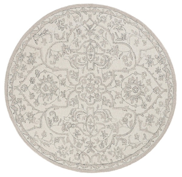 Safavieh Metro Hand-Tufted Ivory Beige Area Rug — Wool-Cotton Low-Profile Transitional Design For Living Spaces 5'-0" x 8'-0" MET891F-5