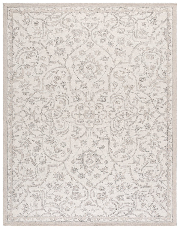 Safavieh Metro Hand-Tufted Ivory Beige Area Rug — Wool-Cotton Low-Profile Transitional Design For Living Spaces 5'-0" x 8'-0" MET891F-5