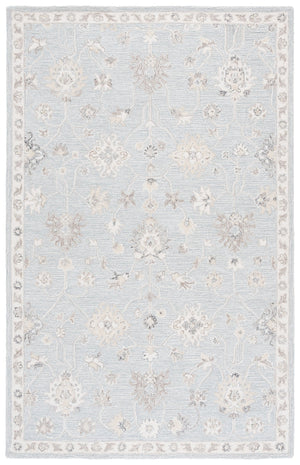 Safavieh Metro Hand‑Tufted Light Blue Ivory Area Rug — Wool‑Cotton Low Profile, Transitional Elegance For Home 4'-0" x 6'-0" MET892L-4