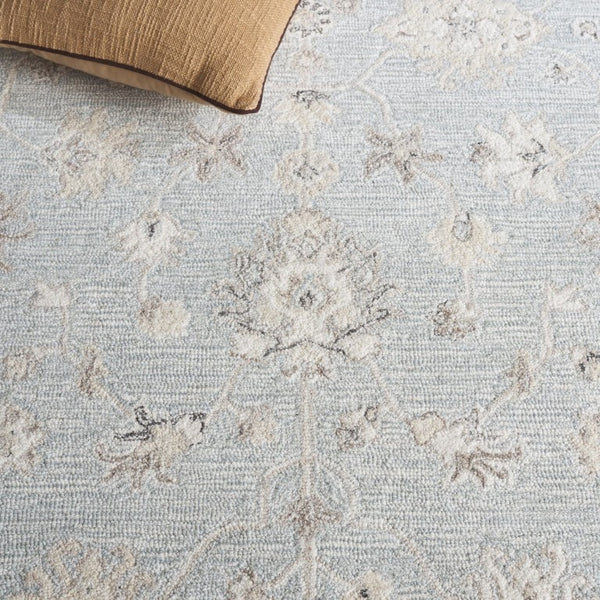 Safavieh Metro Hand Tufted Wool Blend Area Rug Ivory Blue Traditional Living Room Accent 6' x 9' MET892L-6