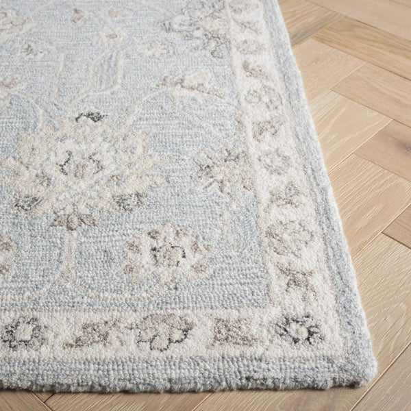 Safavieh Metro Hand Tufted Wool Blend Area Rug Ivory Blue Traditional Living Room Accent 6' x 9' MET892L-6