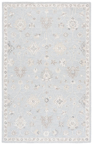 Safavieh Metro Hand Tufted Wool Blend Area Rug Ivory Blue Traditional Living Room Accent 6' x 9' MET892L-6