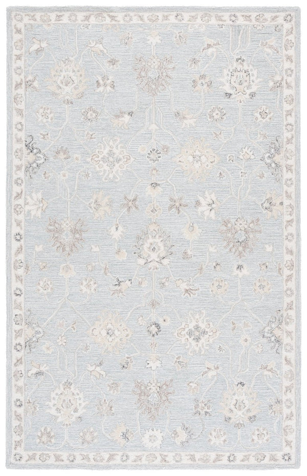Safavieh Metro Hand Tufted Wool Blend Area Rug Ivory Blue Traditional Living Room Accent 6' x 9' MET892L-6