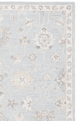 Safavieh Metro Hand Tufted Wool Blend Area Rug Ivory Blue Traditional Living Room Accent 6' x 9' MET892L-6