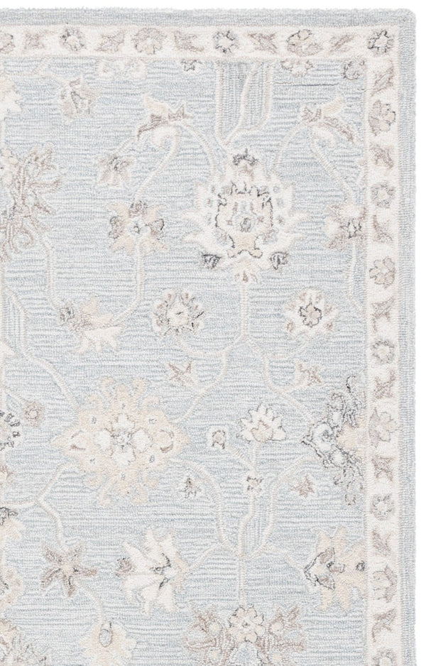Safavieh Metro Hand Tufted Wool Blend Area Rug Ivory Blue Traditional Living Room Accent 6' x 9' MET892L-6