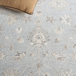 Safavieh Metro Hand Tufted Wool Blend Area Rug Ivory Blue Traditional Living Room Accent 8' x 10' MET892L-8