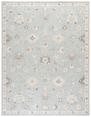 Safavieh Metro Hand Tufted Wool Blend Area Rug Ivory Blue Traditional Living Room Accent 9' x 12' MET892L-9