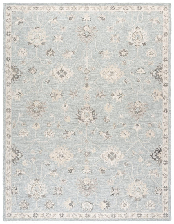 Safavieh Metro Hand Tufted Wool Blend Area Rug Ivory Blue Traditional Living Room Accent 9' x 12' MET892L-9