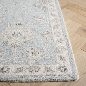 Safavieh Metro Hand Tufted Wool Blend Area Rug Ivory Blue Traditional Living Room Accent 9' x 12' MET892L-9
