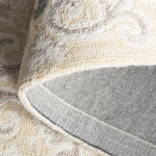 Safavieh Metro Hand-Tufted Beige Ivory Runner Rug — Wool-Cotton Blend, Low-Profile Pile, Timeless Transitional Style 2'-3" x 8'-0" MET894B-28