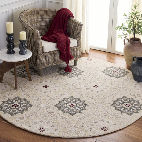 Safavieh Metro Hand‑Tufted Beige Ivory Area Rug — Low‑Profile Wool-Cotton Blend For Durable Everyday Elegance 8'-0" x 10'-0" MET894B-8