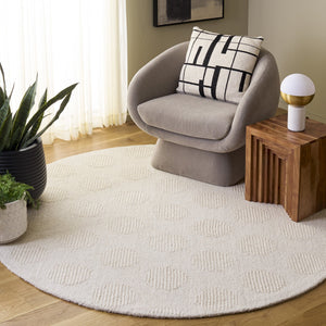 Safavieh Metro Hand-Tufted Ivory Area Rug 8X10 Wool-Cotton Low Profile Pile For Modern & Transitional Rooms 9'-0" x 12'-0" MET895A-9