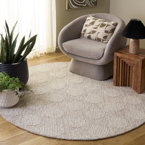 Safavieh Metro Hand-Tufted Gold Ivory Area Rug — 85% Wool 15% Cotton, Low-Profile Plush, Transitional Elegance 5'-0" x 8'-0" MET895D-5