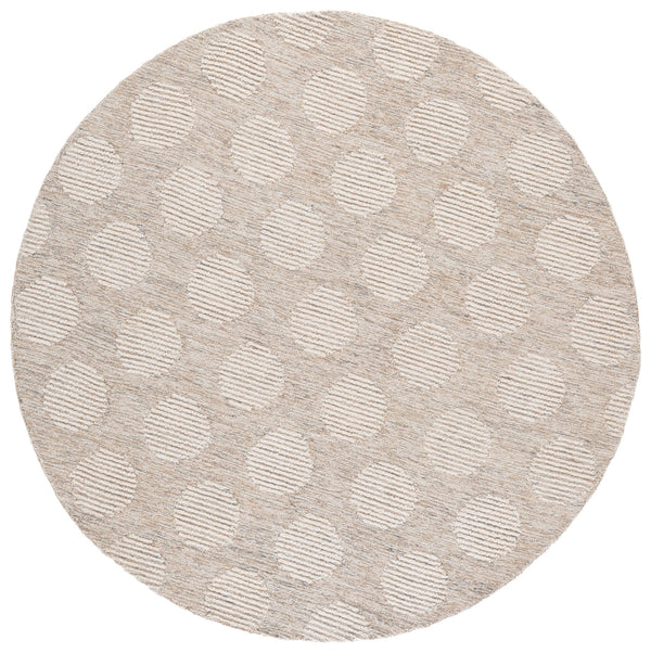 Safavieh Metro Hand-Tufted Gold Ivory Area Rug — Wool-Cotton Transitional Geometric Design, Low Pile Comfort 4'-0" x 6'-0" MET895D-4