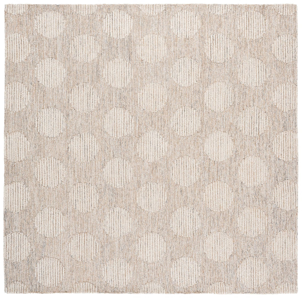 Safavieh Metro Hand-Tufted Gold Ivory Area Rug — Wool-Cotton Transitional Geometric Design, Low Pile Comfort 4'-0" x 6'-0" MET895D-4