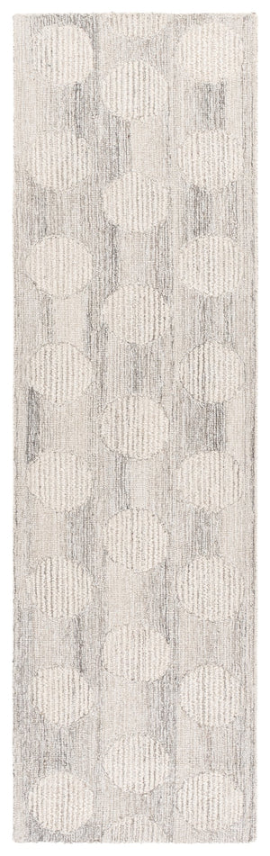 Safavieh Metro Hand-Tufted Grey Ivory Square Rug — Low-Profile Wool-Cotton Blend For Modern Minimalist Rooms 6'-0" x 6'-0" MET895F-6SQ