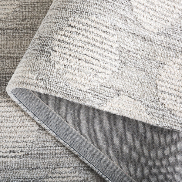 Safavieh Metro Hand-Tufted Grey Ivory Square Rug — Low-Profile Wool-Cotton Blend For Modern Minimalist Rooms 6'-0" x 6'-0" MET895F-6SQ