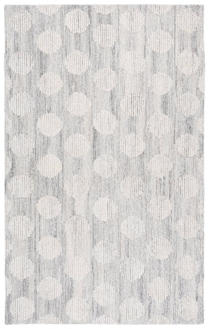 Safavieh Metro Hand-Tufted Grey Ivory Wool Rug 8X10 – Geometric Transitional Design, Soft Durable Comfort 9'-0" x 12'-0" MET895F-9