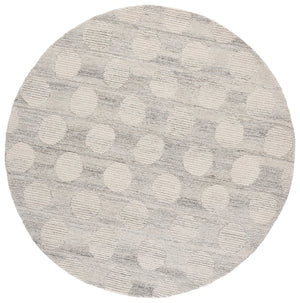 Safavieh Metro Hand-Tufted Grey Ivory Runner Rug — Wool-Cotton Low Profile, Durable Hallway Elegance 2'-3" x 8'-0" MET895F-28