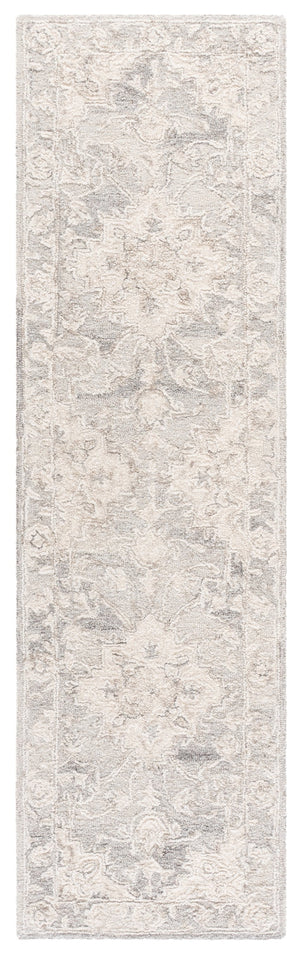 Safavieh Metro Hand-Tufted Wool-Cotton Runner In Light Grey And Ivory — Low-Profile, Durable, Timeless Elegance 2'-3" x 8'-0" MET896G-28