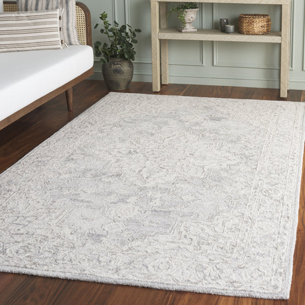 Safavieh Metro Hand-Tufted Wool-Cotton Runner In Light Grey And Ivory — Low-Profile, Durable, Timeless Elegance 2'-3" x 8'-0" MET896G-28