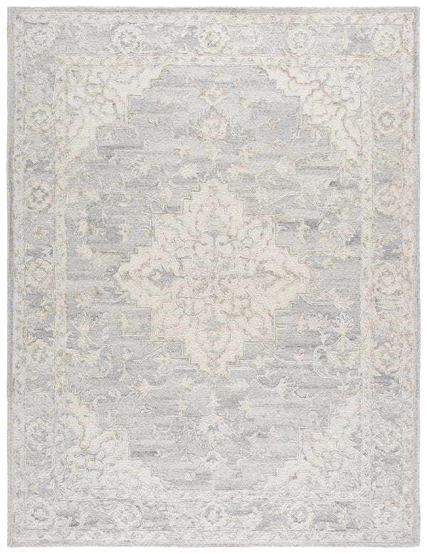 Safavieh Metro Hand-Tufted Wool-Cotton Runner In Light Grey And Ivory — Low-Profile, Durable, Timeless Elegance 2'-3" x 8'-0" MET896G-28