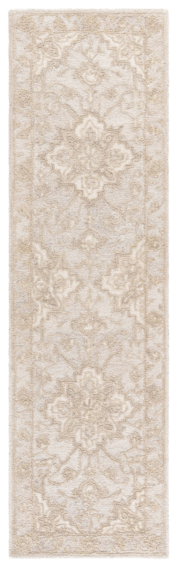 Safavieh Metro Hand-Tufted Light Brown Ivory Rug — Wool-Cotton Low-Pile Transitional Square Accent Rug 6'-0" x 6'-0" MET896T-6SQ