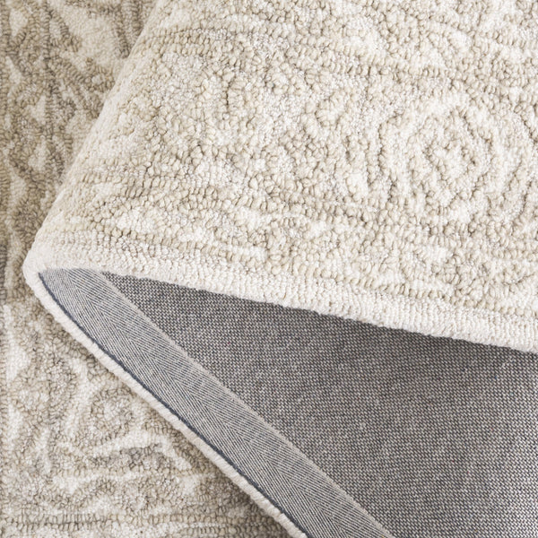 Safavieh Metro Hand-Tufted Light Brown Ivory Rug — Wool-Cotton Low-Pile Transitional Square Accent Rug 6'-0" x 6'-0" MET896T-6SQ