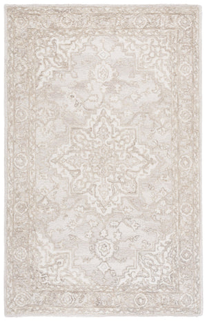 Safavieh Metro Hand-Tufted Light Brown Ivory Rug — Wool-Cotton Low-Pile Transitional Square Accent Rug 6'-0" x 6'-0" MET896T-6SQ