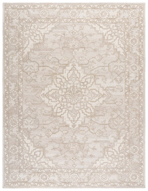 Safavieh Metro Hand-Tufted Light Brown Ivory Rug — Wool-Cotton Low-Pile Transitional Square Accent Rug 6'-0" x 6'-0" MET896T-6SQ