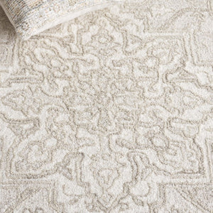 Safavieh Metro Hand Tufted Wool Cotton Area Rug Warm Ivory Transitional Living Room Accent MET896T-9