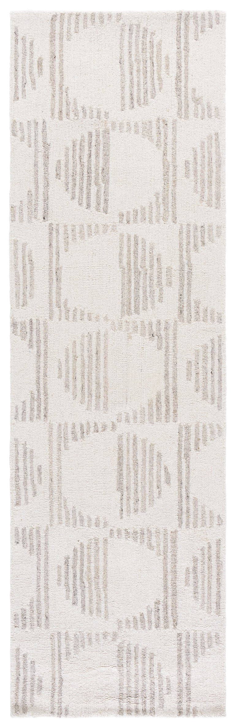 Safavieh Metro Modern Runner Rug - Elegant Hand-tufted Design For Hallways, Cozy Wool And Cotton Blend Natural ,Ivory 80% Wool,20% Cotton Met950b-8