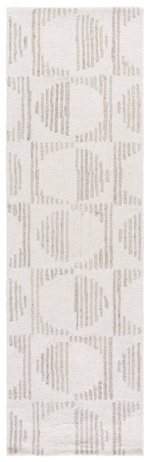Safavieh Metro Modern Runner Rug - Elegant Hand-tufted Design For Hallways, Cozy Wool And Cotton Blend Natural ,Ivory 80% Wool,20% Cotton Met950b-28