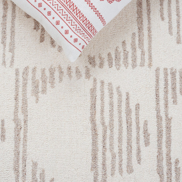 Safavieh Metro Elegant Hand-tufted Area Rug - Soft Wool & Cotton Blend For Contemporary Home Decor Style Natural ,Ivory 80% Wool,20% Cotton Met950b-6sq