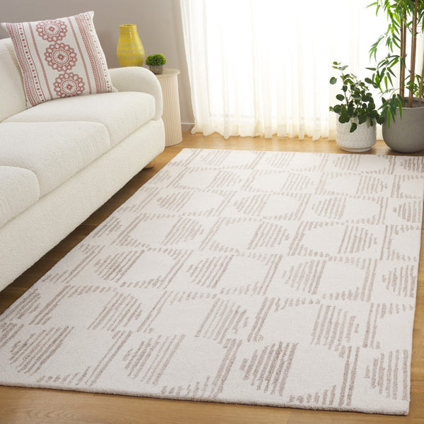 Safavieh Metro Elegant Hand-tufted Area Rug - Soft Wool & Cotton Blend For Contemporary Home Decor Style Natural ,Ivory 80% Wool,20% Cotton Met950b-6sq