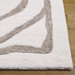 Safavieh Metro Hand-tufted Area Rug - Elegant Modern Design For A Sophisticated Contemporary Home Decor Ivory ,Grey 80% Wool,20% Cotton Met951a-5