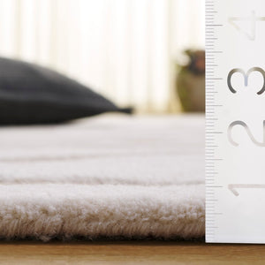 Safavieh Metro Hand-tufted Wool And Cotton Area Rug - Elegant Design For Modern Home Decor And Comfort Ivory ,Grey 80% Wool,20% Cotton Met951a-6r