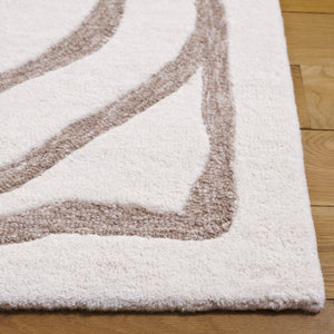 Safavieh Metro Hand-tufted Wool And Cotton Area Rug - Elegant Design For Modern Home Decor And Comfort Ivory ,Grey 80% Wool,20% Cotton Met951a-6r