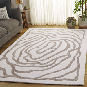 Safavieh Metro Hand-tufted Area Rug - Elegant Modern Design For A Sophisticated Contemporary Home Decor Ivory ,Grey 80% Wool,20% Cotton Met951a-5