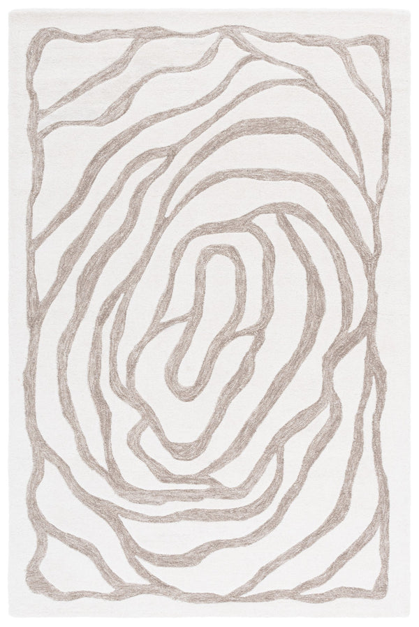 Safavieh Metro Hand-tufted Area Rug - Elegant Modern Design For A Sophisticated Contemporary Home Decor Ivory ,Grey 80% Wool,20% Cotton Met951a-5