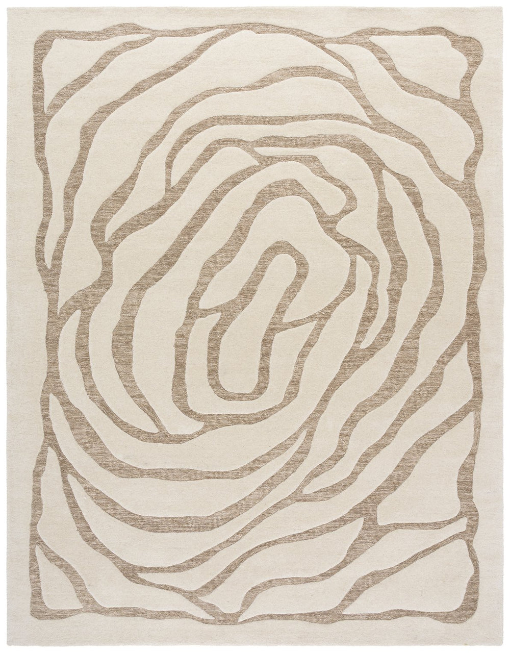 Safavieh Metro Hand-tufted Area Rug - Elegant Modern Design For A Sophisticated Contemporary Home Decor Ivory ,Grey 80% Wool,20% Cotton Met951a-8