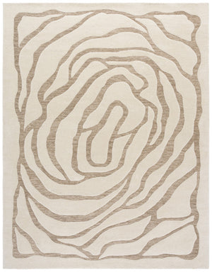 Safavieh Metro Hand-tufted Wool And Cotton Area Rug - Elegant Design For Modern Home Decor And Comfort Ivory ,Grey 80% Wool,20% Cotton Met951a-6r