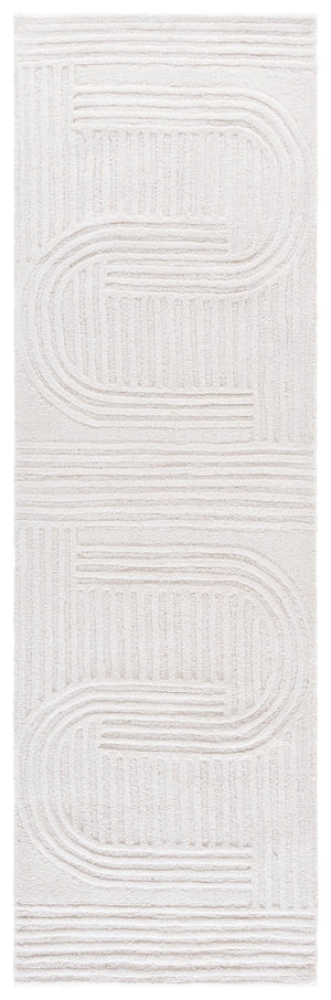 Safavieh Metro Elegant Hand-tufted Runner Rug For Hallways – Soft Wool & Cotton Blend, Modern Design, 5/8" Height Ivory 80% Wool,20% Cotton Met952a-28