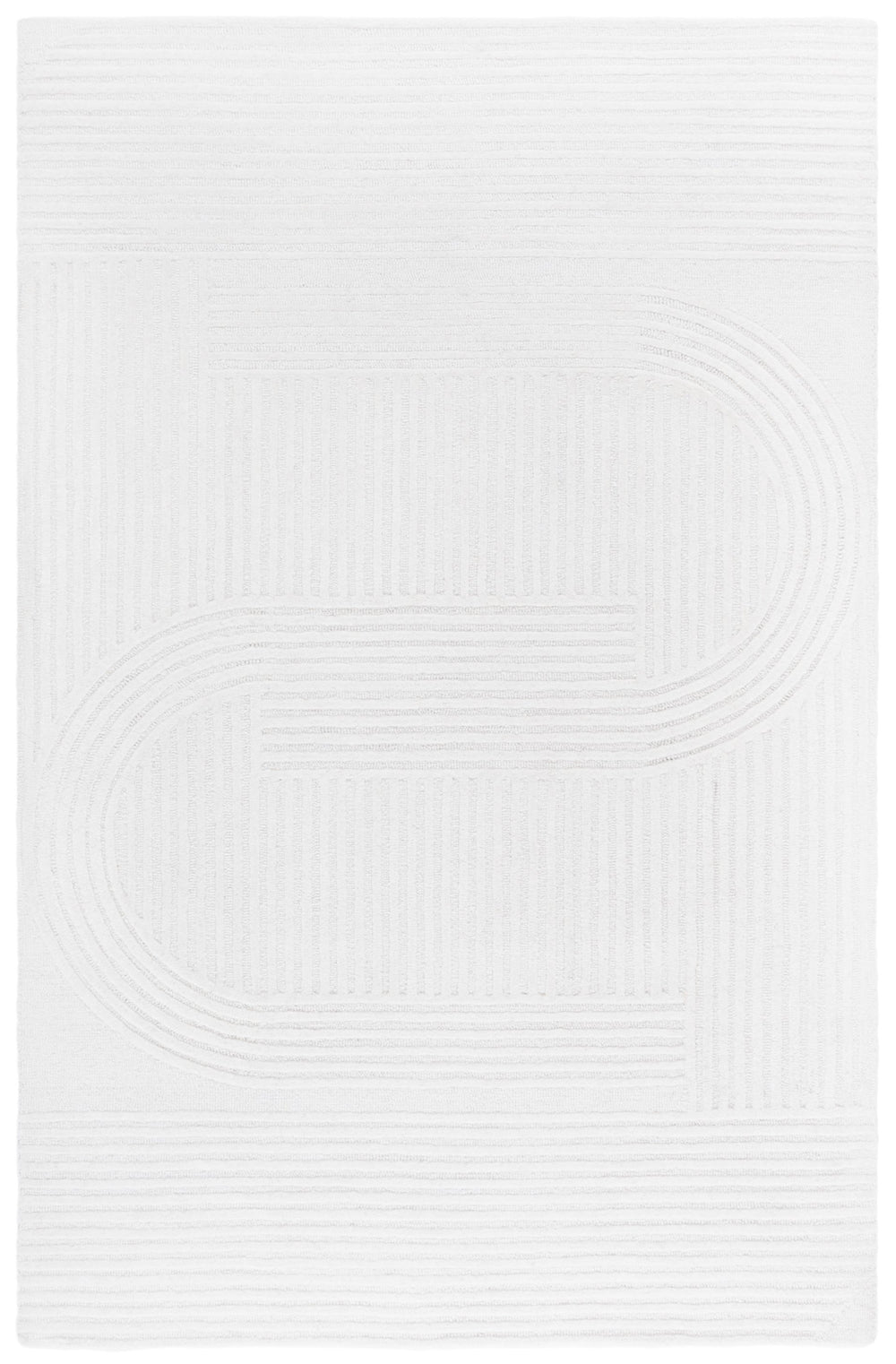 Safavieh Metro Elegant Hand-tufted Runner Rug For Hallways – Soft Wool & Cotton Blend, Modern Design, 5/8" Height Ivory 80% Wool,20% Cotton Met952a-5