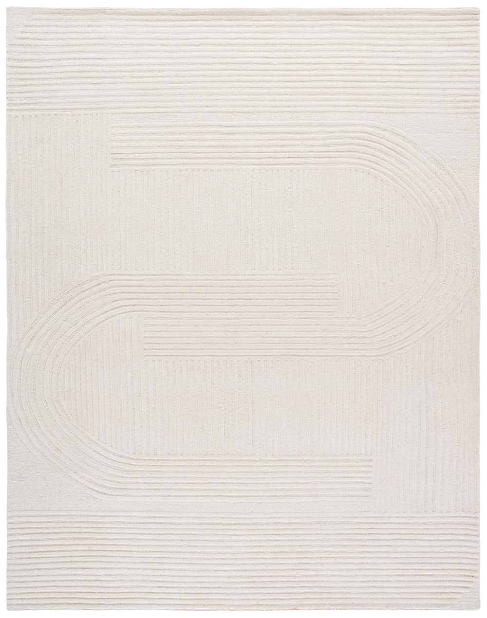 Safavieh Metro Elegant Hand-tufted Runner Rug For Hallways – Soft Wool & Cotton Blend, Modern Design, 5/8" Height Ivory 80% Wool,20% Cotton Met952a-5