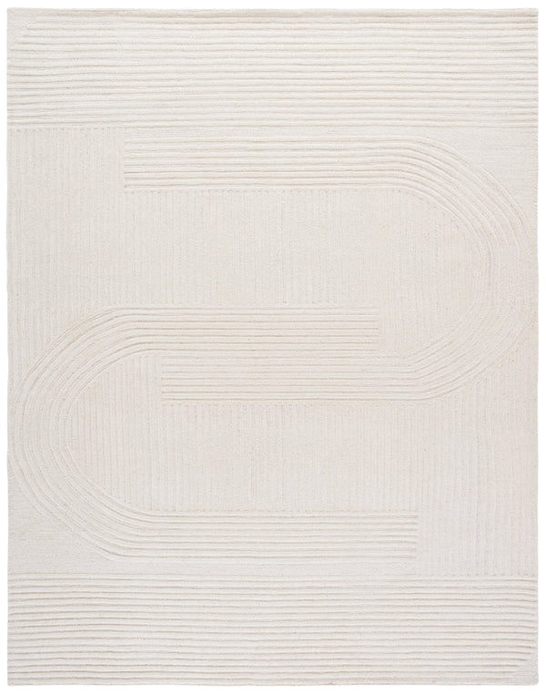 Safavieh Metro Elegant Hand-tufted Runner Rug For Hallways – Soft Wool & Cotton Blend, Modern Design, 5/8" Height Ivory 80% Wool,20% Cotton Met952a-8