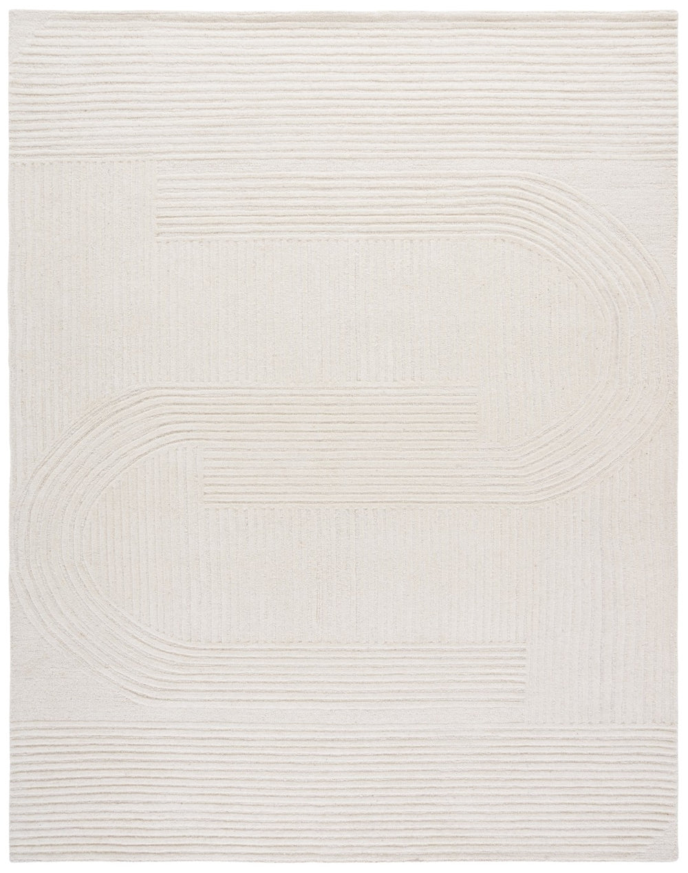 Safavieh Metro Elegant Hand-tufted Area Rug - Soft Wool And Cotton Blend For Modern Home Decor Style Ivory 80% Wool,20% Cotton Met952a-6r